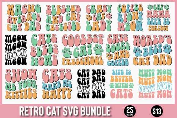 About Retro Cat Svg Bundle Vol 1