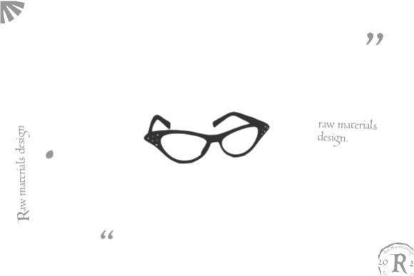 Cat Eye Glasses Vintage Logo Svg