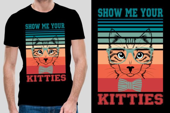 Cat Lover Colorful T-Shirt Design