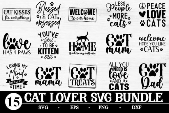 Cat SVG Bundle Pet Lover Signs