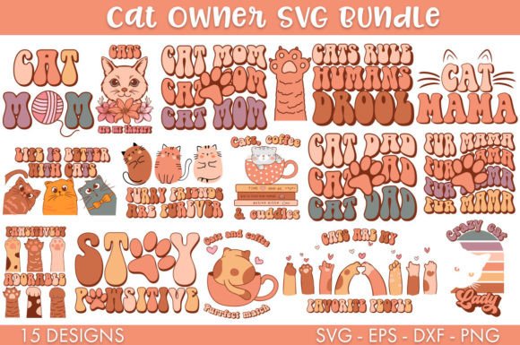 Cat SVG Bundle PNG Cut File