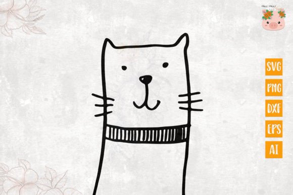 Cat SVG File, Cute Cat SVG, Cat Vector