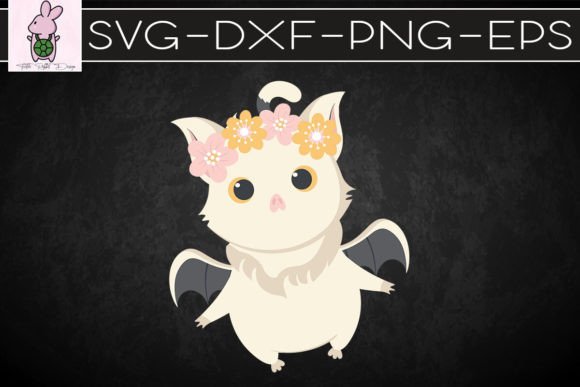 Cherry Blossom Bat Cat SVG