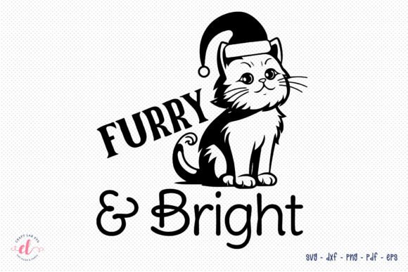 Furry Bright Christmas Cat SVG