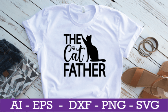 The Cat Father Cat SVG Design